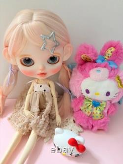 OOAK Handmade Full Set Blythe Doll White Skin Hand-Painted Collectible Doll