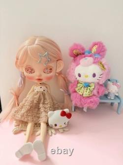 OOAK Handmade Full Set Blythe Doll White Skin Hand-Painted Collectible Doll