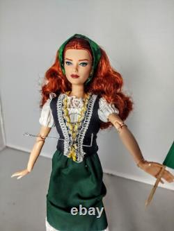 OOAK Looks Model #13 Redhead Doll Wearing Green Vest Skirt Irish Flag of Ireland