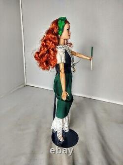 OOAK Looks Model #13 Redhead Doll Wearing Green Vest Skirt Irish Flag of Ireland