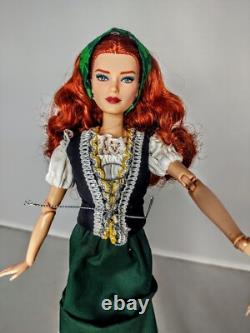OOAK Looks Model #13 Redhead Doll Wearing Green Vest Skirt Irish Flag of Ireland