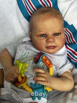 Ooak Reborn newborn baby boy reborn Art doll Eli