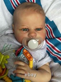 Ooak Reborn newborn baby boy reborn Art doll Eli