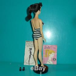 Orig 1959 Brunette #1 Ponytail Barbie Doll W All Original Paint Holy Grail
