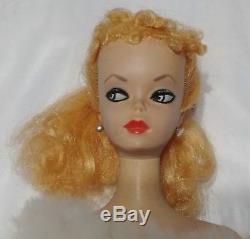 Original 1959 Barbie Doll Blonde Ponytail #1 EX and 1961 Barbie Doll Case + Misc