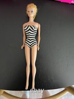 Original 1960 Vintage #4 Blond Ponytail Barbie Doll