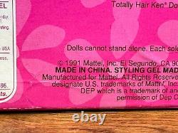 Original 1991 Vintage TOTALLY HAIR BLONDE BARBIE Doll Mattel #1112 NIB, DEP Gel