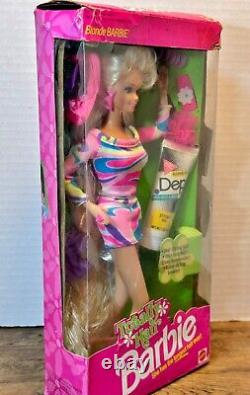 Original 1991 Vintage TOTALLY HAIR BLONDE BARBIE Doll Mattel #1112 NIB, DEP Gel