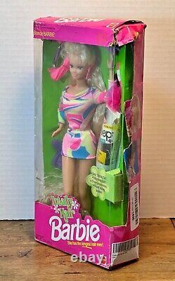 Original 1991 Vintage TOTALLY HAIR BLONDE BARBIE Doll Mattel #1112 NIB, DEP Gel