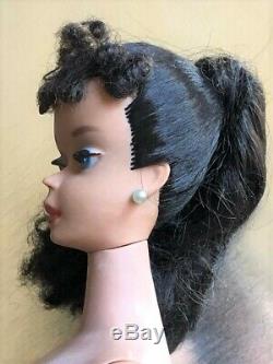 Original # 3 Ponytail Brunette Vintage Barbie UNFADED No Touch Ups