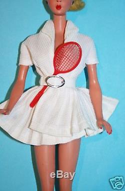 Original vintage complete 4-piece tennis outfit for big Bild-Lilli /outfit only