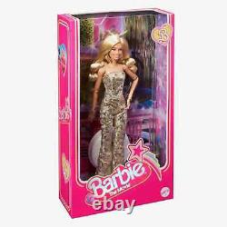 PRESALE Barbie The Movie Margot Robbie as Barbie in Gold Disco Jumpsuit Doll