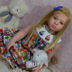 Painted Reborn Doll Kit 40in Toddler Girl DIY Part Rooted Hair + Cloth Body Gift