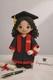 Personalized Name Handmade Crochet Graduation Doll, Amigurumi Graduate Gift
