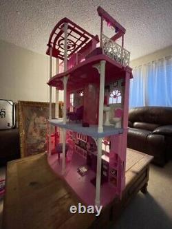 Pink Barbie 3 Story Dream Townhouse with Elevator 43 Tall, gently used