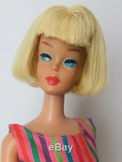 Platinum EXC 1965 Bend Leg American Girl Barbie with swimsuit