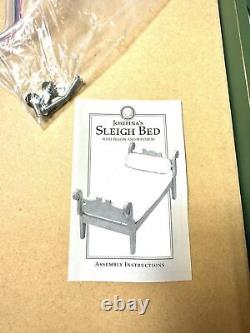 Pleasant Co Doll 1997 Josefina Wood Sleigh Bed 1st Ed Green Mattress Vtg RETIRED