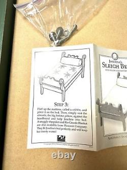 Pleasant Co Doll 1997 Josefina Wood Sleigh Bed 1st Ed Green Mattress Vtg RETIRED