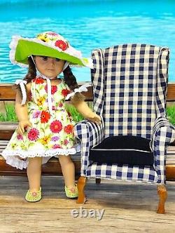 Pleasant Company American Girl Samantha Doll + Tender Art Collection Chair VTG