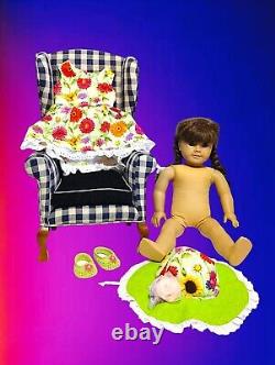 Pleasant Company American Girl Samantha Doll + Tender Art Collection Chair VTG