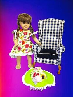 Pleasant Company American Girl Samantha Doll + Tender Art Collection Chair VTG