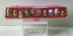 Polly Pocket RING COLLECTING CASE & 10 Rings Vintage Bluebird Toys