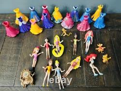 Polly pocket Disney Princess Doll Dress Lot Vintage Merida Tiana Belle Anna Abu