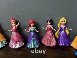 Polly pocket Disney Princess Doll Dress Lot Vintage Merida Tiana Belle Anna Abu