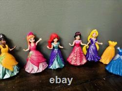 Polly pocket Disney Princess Doll Dress Lot Vintage Merida Tiana Belle Anna Abu