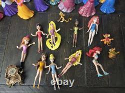 Polly pocket Disney Princess Doll Dress Lot Vintage Merida Tiana Belle Anna Abu