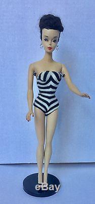 Rare 1960 #3 Barbie, Brunette Ponytail, Estate Find, With Wardrobe, Must See
