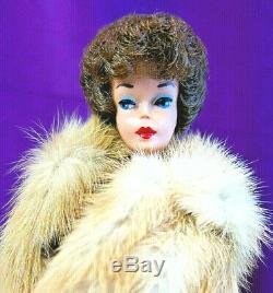 RARE 1961 Vintage Sable Brown BROWNETTE Bubble Cut Barbie Doll Org. S/S BIN