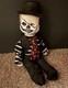 Rare Find Ooak Custom Vintage Scary Clown Three Faced Sitting Doll Rotating Head
