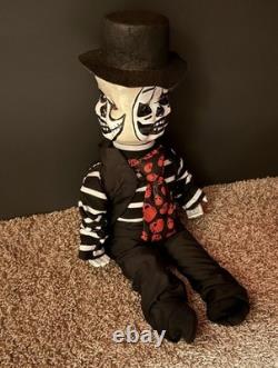 RARE FIND OOAK Custom Vintage Scary Clown Three Faced Sitting Doll Rotating Head