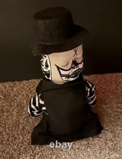 RARE FIND OOAK Custom Vintage Scary Clown Three Faced Sitting Doll Rotating Head
