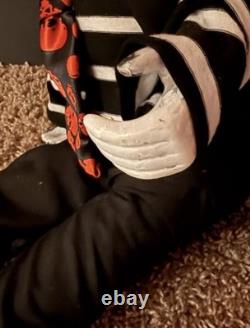 RARE FIND OOAK Custom Vintage Scary Clown Three Faced Sitting Doll Rotating Head
