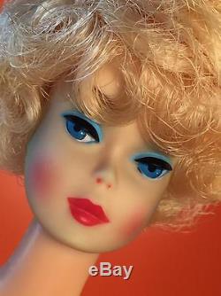 RARE Japanese Pink Skin Bend Leg Platinum Blonde Side Part Bubblecut Barbie Doll