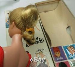 RARE MINT IN BOX Ash Blonde SWIRL 1964 Barbie Vintage WRIST TAG Ponytail