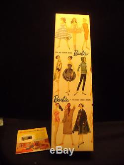 Rare Original 1959 Blond Barbie In Box With Pedestal