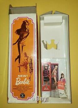 RARE Vintage 1967 Japanese Dressed Boxed TnT Barbie / RED COLOR MAGIC HAIR, MIB