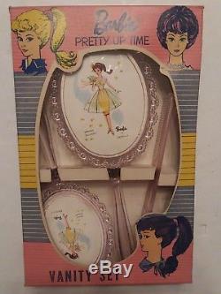 RARE Vintage Barbie Doll Pretty Up Time Vanity Set #4700 Mattel Boxed 1962 L@@K