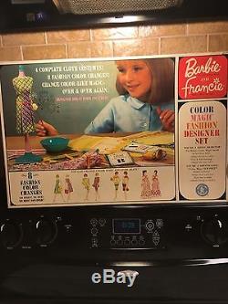 RARE old store stock 1966 barbie and francie deluxe color magic set 4040