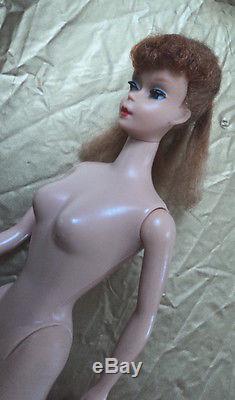 Redhead Barbie Pony Tail In Original Box With Accessories - Great Disply Doll