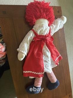Ragady Ann Doll 1960-1980 Really Good Condition With Red And White Coloration