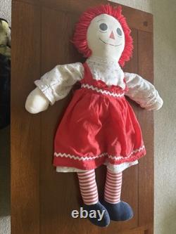 Ragady Ann Doll 1960-1980 Really Good Condition With Red And White Coloration