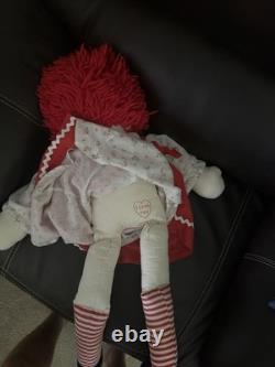 Ragady Ann Doll 1960-1980 Really Good Condition With Red And White Coloration