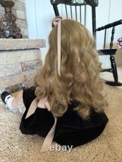 Rare! 28 Inch Shay By Donna Rubert Porcelain Doll With Black Velvet Pinafore