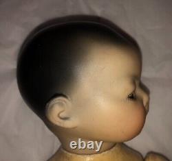 Rare Antique AM353 Asian Character Baby Doll Circa 1913 Germany 11in Bisque Head