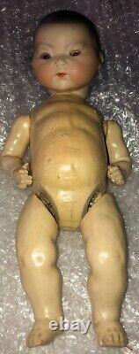 Rare Antique AM353 Asian Character Baby Doll Circa 1913 Germany 11in Bisque Head