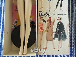 Rare BEAUTIFUL Vintage Barbie Ponytail #3 Original box stand and booklet WOW